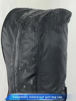 Universal Oversized Waterproof Golf Bag Hood Cover with 6 Adjustable Snaps, Fits 8.5"-9.5" Golf Bags