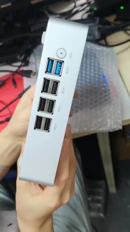 New N100 Palm Fanless Mini PC Intel Quad Core 12th Gen CPU 3*Display Computer 2*HD 1*DP 2*LAN Soft Router Windows11 Firewall