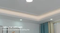 IRALAN Modern Ceiling Fan with LED Light DC motor Large Air Volume Remote Control for Kitchen Bedroom Dining room Patio
