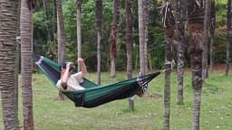 Portable Hanging Hammocks Single Person for Travel Beach Outdoor Camping Colorful High Strength Parachute Fabric Bed Storage Bag