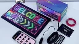Programmable LED Matrix Panel Light Flexible Screen Display Animation Message Scrolling Car Sign APP Control For Shop Bar Party