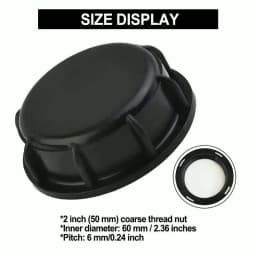 Polypropylene IBC Tank Lids IBC Tote Lid Cover Water Liquid Tank Cap Black For 1000L IBC Water Tank For Bulk Storage Containers