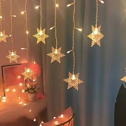 3M LED Snowflake String Lights Christmas Garland USB Curtain Fairy Lights Outdoor For New Year Wedding Party Window Decoration
