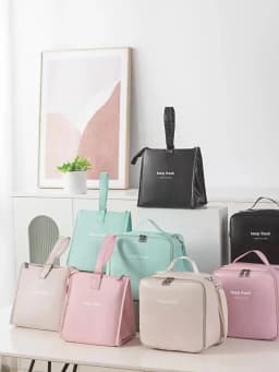 One-shoulder Bento Bag Student Lunch Box Bag Lunch Bag Office Worker Carrying Lunch Bag Thermal Insulation Bag