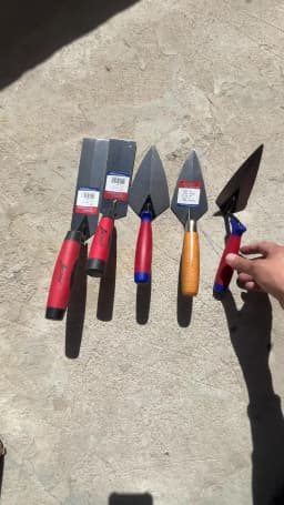 Carbon Steel Masonry Margin Trowel Pointing Trowel Putty Knife for Brick Laying with TPR Rubber Handle