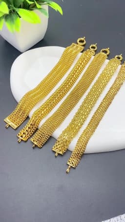Dubai Copper Link Chain Bracelets for Unisex 18K Gold Plated Wristband Miami Curb Punk Classic Hand Jewellery Party Gift
