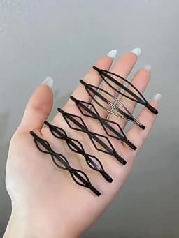 3 Styles Black Hair Clips, Invisible Bobby Pins for Bangs & Side Hair, Non-Slip Hairpins for Women