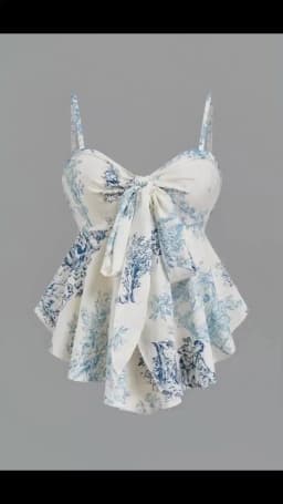 Women's Elegant Cami Top, Striped Printed Fabric, Bow Neck & Front Tie Waist, Slim Sleeveless Camisole. Versatile for Spring & S