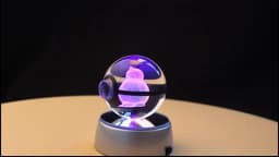 Pokemon 3D Crystal Ball Pikachu Gengar Mew Mewtwo Figurines Lamp Base Pokeball 3D Pokemon Glass Ball Statue Birthday Gift