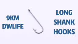 9KM Aberdeen Hooks Long Shank Fishing Hooks for Live Bait Lightweight Wire Worm Hook for Crappie Panfish Freshwater Fishing