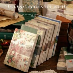 Mr. Paper 8 Style 100pcs/book Vintage Message Material Paper Creative Flower Character Hand Account Decorative Memo Pad