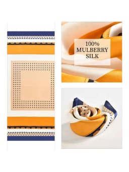 100% Mulberry Silk Scarf Women's Satin Multifunctional Square Scarf 53X53cm - Headband Hair Ribbon Neckerchief Bandana