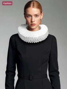 1 Piece Renaissance Ruffled Ladies' False Collar. It Is Classical, Beautiful And Of Good Quality, Suitable For Spring, Autumn