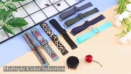 20mm 22mm strap For Amazfit bip 6/Samsung Galaxy Watch 7/6/5/4 classic Nylon Elastic HUAWEI GT5/Redmi watch 5 active Lite band