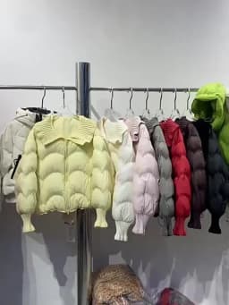 Winter Puff Knitted Splicing Down Jacket Women White Duck Down Big Lapel Outwears Female Fluffy Warm Thick Parker Bread Jacket