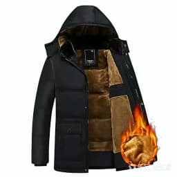 Men New Winter Fleece Lined Warm Winter Parkas Men Thickened Comfortable Warm Parkas Men Soft Durable Jackets Men Winter Parkas