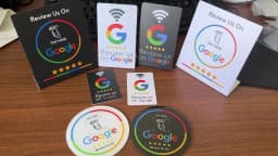 NFC Tag 13.56MHz Programmable Google Review Card NFC Station Table NFC Google Reviews Display Bending Card Standing Bracket