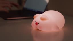 Pink Piggy Night Light Cute Silicone Night Light LED Pat Lamp Room Decoration USB Charging Indoor Atmosphere Lamp Children Gift