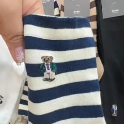 Stripes Soft Breathable Cartoon Gentleman Bear Men's  and women Socks Cotton Harajuku Socks Christmas Gift Casual Designer socks