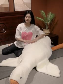 50-190cm Large Brown Hug Stuffed Animal Duck Kawaii Giant Goose Plush Toy Sleeping Pillow Big Soft Doll Party Gift for Boy Girls