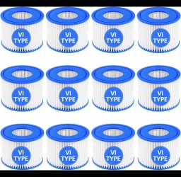 Hot Tub Filter VI, Spa Filter Cartridge for Bestway VI Lay-Z-Spa Intex, Coleman SaluSpa 90352E 58323 58323E, Hot Tub Spa Filters