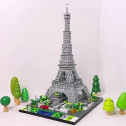 Knew Built Exquisite Paris Eiffel Tower Micro Mini Building Blocks Toys Set: LED Illuminated, Perfect Gift Illuminate Your World