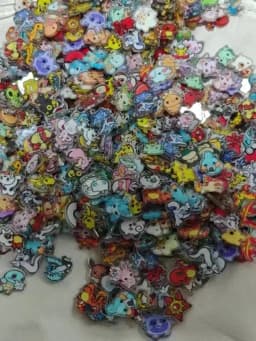 50PCS 3 Types Pocket Monsters Anime Kawaii Double-Decker Acrylic Sheet Collection Cartoon Periphery DIY Phone Case Gift