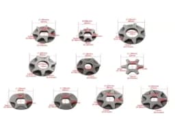 M10 M14 M16 Sprocket Chain Saw Gear for Grinder Replacement Gear Chainsaw 7/6/3 Tooth Electric Bracket Power Tool M4YD