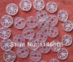 12.5mm 50set/lot Kids Accessories Nylon Button Round Snap Mini Buttons Transparent Sewing Garment Buttons Scrapbooking