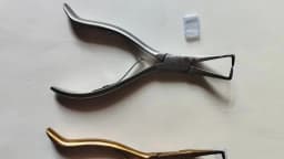1 PC 5.5 inch Silver Stainless Steel Clamp Hair Extension Plier with Two Hook Keratin Hair Extensions Removal Tools