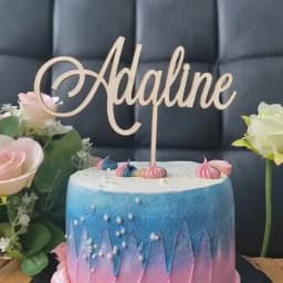 Personalized Name Wooden Acrylic Cake Topper, Custom Happy Birthday Cake Topper Party Decoration Kids Birthday Party Supplies