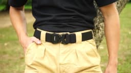 VATLTY New Casual Elastic Belt for Male Quick Release Alloy Buckle Tactical Outdoor Belt Men's Blue Stretch Belt