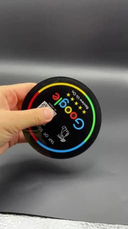 NFC Stand 215 Programmable QR Code TAP Google Review Acrylic Stickers Card NFC Station Table 13.56Mhz Waterproof NFC Review Card