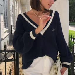 CHCH Women's Sweater New Splicing Design Versatile Knitted ladies Long Sleeve fashion Commuter female elegant Tops