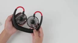 USB Rechargeable Mini Sports 3-Speed Adjustable Neck Dual Fan Home OfficeOutdoor Travel Portable Hanging Neck Fan