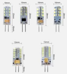 10Pcs G4 LED Bulbs 2W 3W 5W 9W 12W 15W AC DC12V AC 220V SMD Light Silicone Lamp Warm White/White 360 Degree Angle LED Lighting