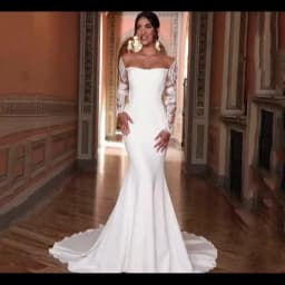 Boho Lace Appliques Mermaid Wedding Dresses Sexy Open Back Button Bridal Gowns Pleat Long Sleeves Sweep Train Vestido Customized