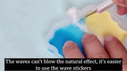 1 Sheet Simulation Wave Sticker Resin Wave Painting Sticker Decorative Decal DIY ABS Mold Film Filling Material