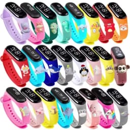 Multicolor Children Watch Led Digital Watches for Boy Girl Outdoor Sport Watch Display Date Waterproof Smart Touch Kids Watches