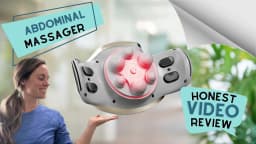 Electric Abdominal Massager with Heat, Rechargeable and Wireless Stomach Belly Tummy Massage Machine, Auto Shut-off, Constipation Indigestion, Relaxation, Adjustable Strap, Multiple-use for Waist Abdomen Back Neck Leg, Mum Gift
