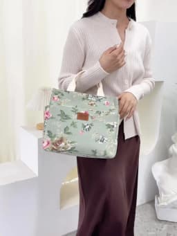 New Arrival Thick Knitted Jacquard Lunch Bag with Large Capacity, Featuring Aluminum Foil Insulation Layer and Zipper Closure