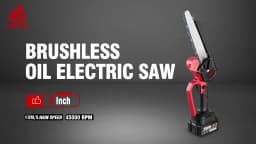 ONEVAN 8 Inch Brushless Electric Saw Auto Oiler Cordless Handheld Garden Wood Pruning Chainsaw Tool For Makita 18V Battery Pin
