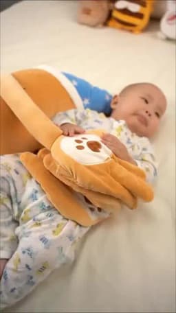 Cute Scallion Baby Sleeping Pillow Startle Prevention Baby Patter Sleep Toys for Newborn Automatic Palm Patting Sleeping Pillow