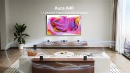 ULTIMEA 7.1CH Virtual Surround Soundbar for TV, 330W Home Theater System with Subwoofer,4 Surround Speakers,APP Control