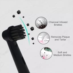 8 Pcs Bamboo Charcoal Brush Heads for Oral B Rotation Type Electric Toothbrush Heads/ Pro Health/Triumph/ Advance Power/3D Excel