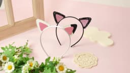 2pcs/set Cute Reversible Sequin Cat Ear Hairpin for Girls Lovely Anime Hair Clip Cartoon Headdress Cosplay Hair Accessories Gift