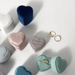 Velvet Heart Ring Box Proposal Engagement Romantic Luxury Jewelry Gift Box Wholesale Custom Logo Bulk Supplier Factory Direct