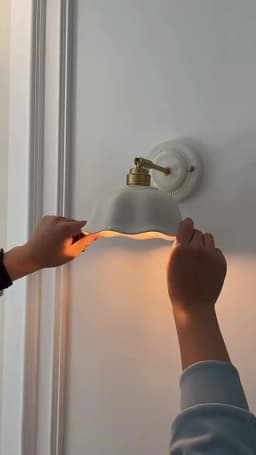 IWHD White Ceramic LED Wall Light Fixtures Copper Arm Socket Bedroom Living Room Beside Lamp Modern Wandlamp Applique Murale