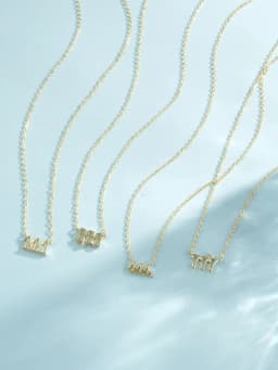 MODIAN 925 Sterling Silver Simple Digit Stackable Fashion Necklaces Gold Color Adjustable Exquisite Pendant For Women Jewelry