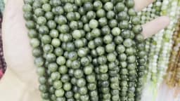 4 6 8 10 MM Natural Green Jades Stone Round Loose Spacer Beads For Jewelry Making DIY Bracelet Necklace Accessories